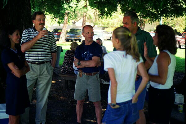 Denise Schofield, Gordie Massie, Chuck Manual, Dennis Linnekin, Melinda Simon Kenyon, Melinda's daughter.